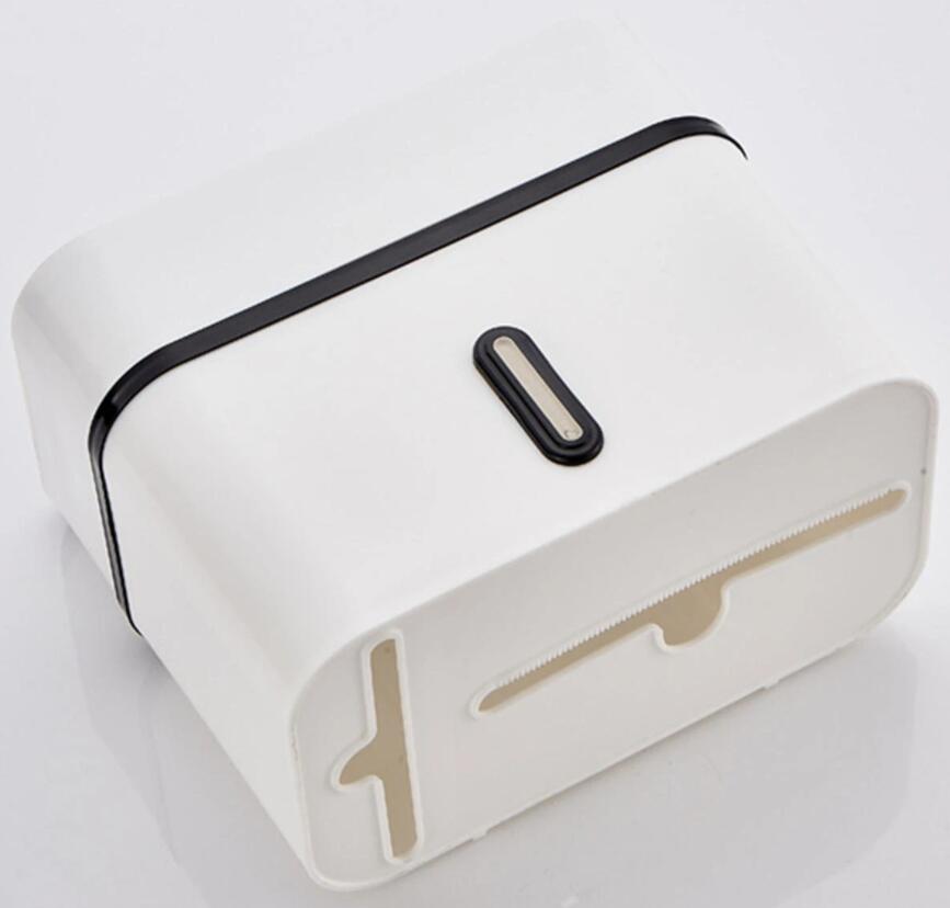 Bathroom Tissue Hand Paper Dispenser Holder Wall Mounted Tissue Box Not Drill - 2 Layers