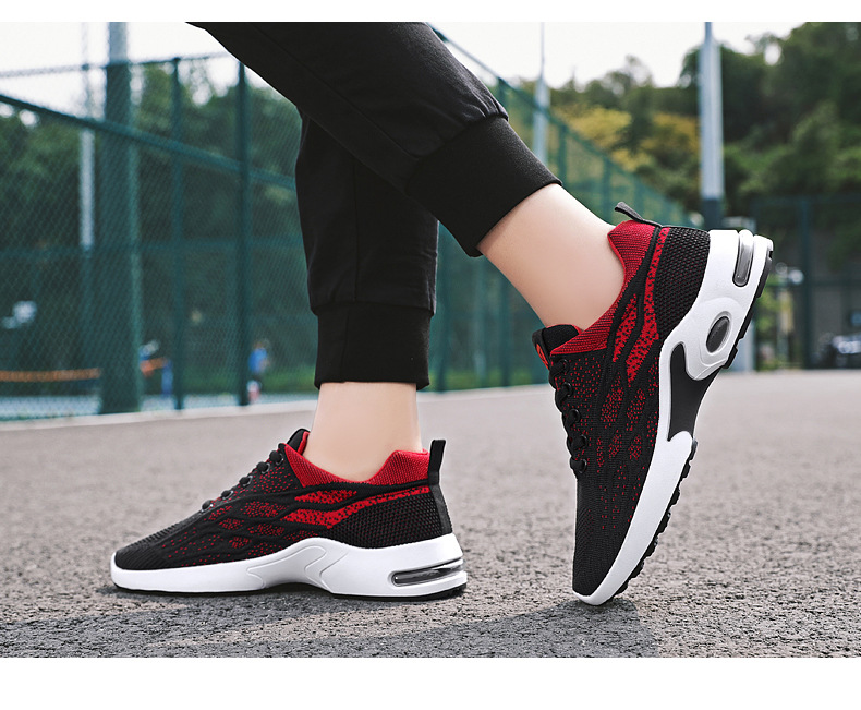 Men Breathable Fabric Soft Sole Cushioned Comfy Running Casual Sports Shoes
