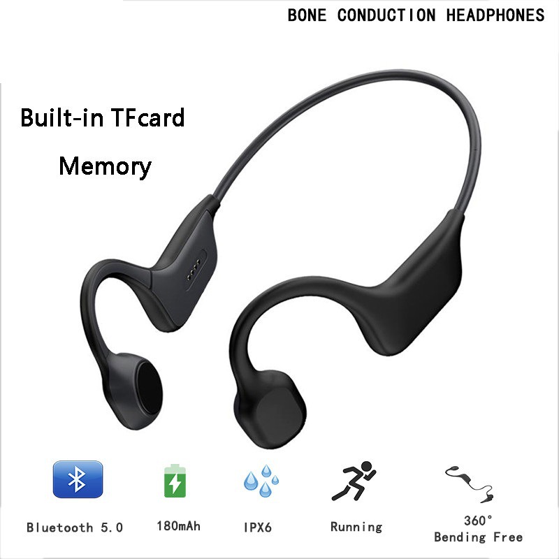 Wireless Bluetooth 5.0 Headphones Flexible Stereo IPX6 Waterproof Sports Earhoo