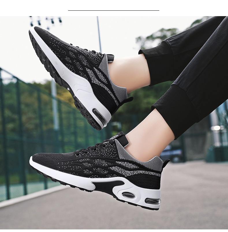 Men Breathable Fabric Soft Sole Cushioned Comfy Running Casual Sports Shoes