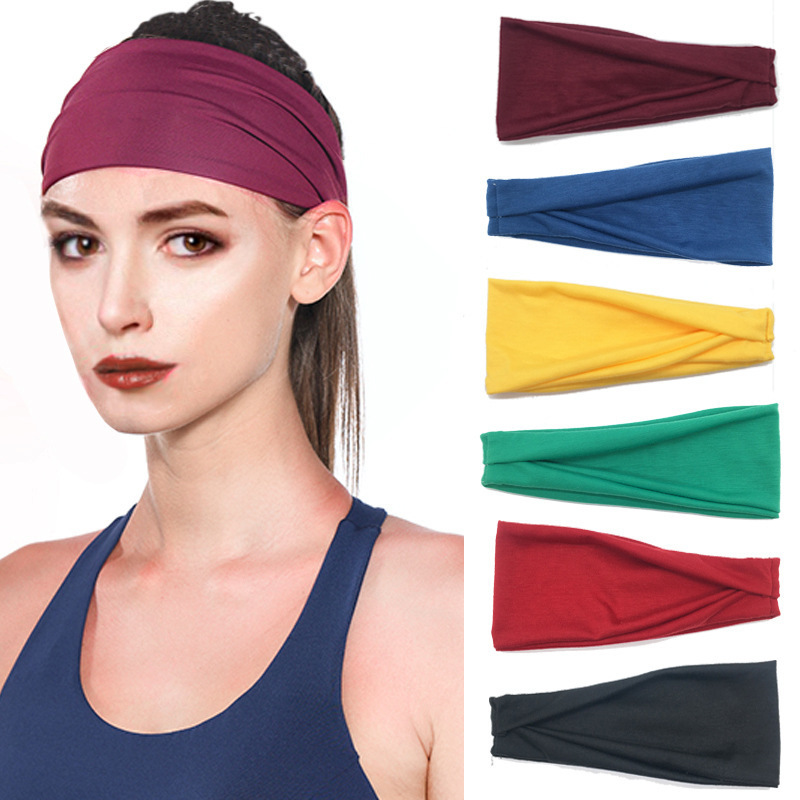 Set of 12 women's hair bands, exercise running headbands, non-slip sweat elastic hair bands