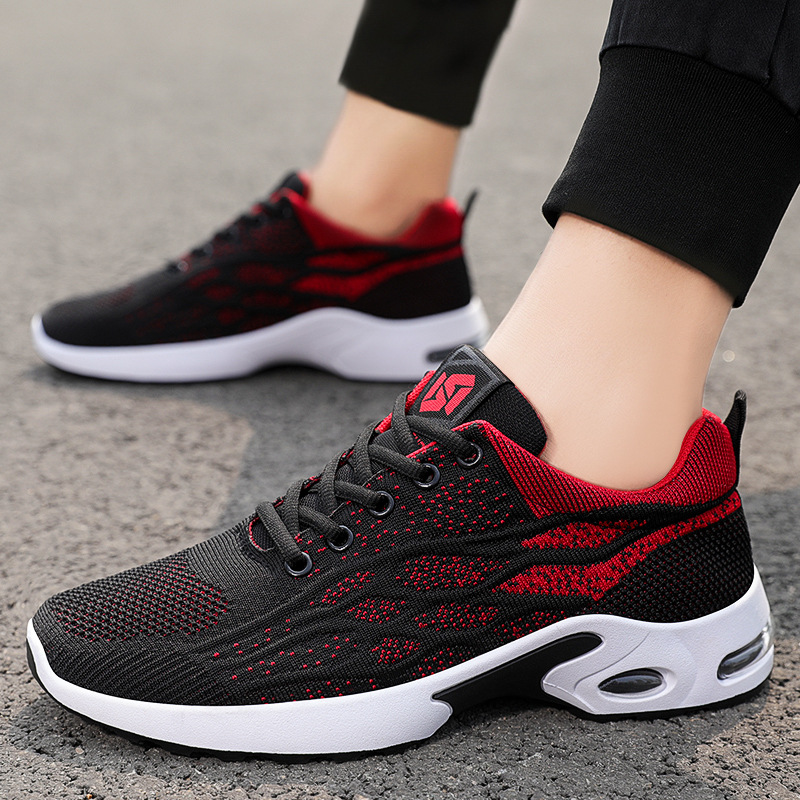 Men Breathable Fabric Soft Sole Cushioned Comfy Running Casual Sports Shoes