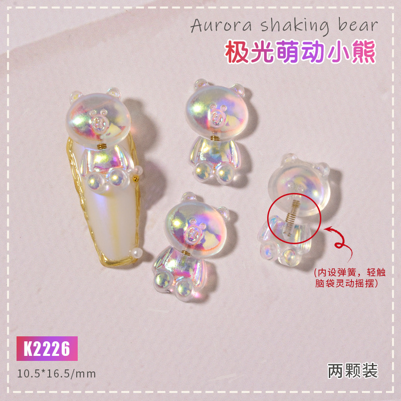 Premium Nail Art Decoration Cute 3D Candy Gummy Bear Nail Decoration Nail Art In Stickers&Decals