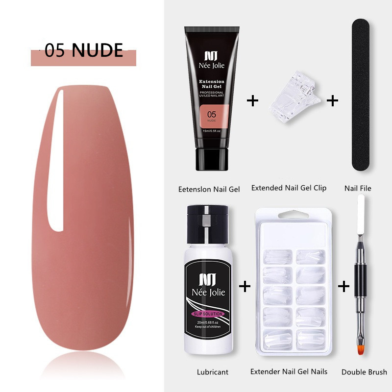 Gel Nail Polish Kit with Lamp 12 Colors Nail Polish Kit with 6W Nail Dryer Earthy Color