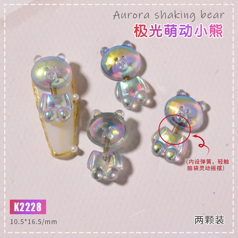 Premium Nail Art Decoration Cute 3D Candy Gummy Bear Nail Decoration Nail Art In Stickers&Decals
