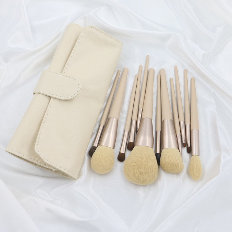 12Pcs Makeup Brushes Set Animal Hair Corn Silk Eye Shadow Brush Cosmetic Brush Set