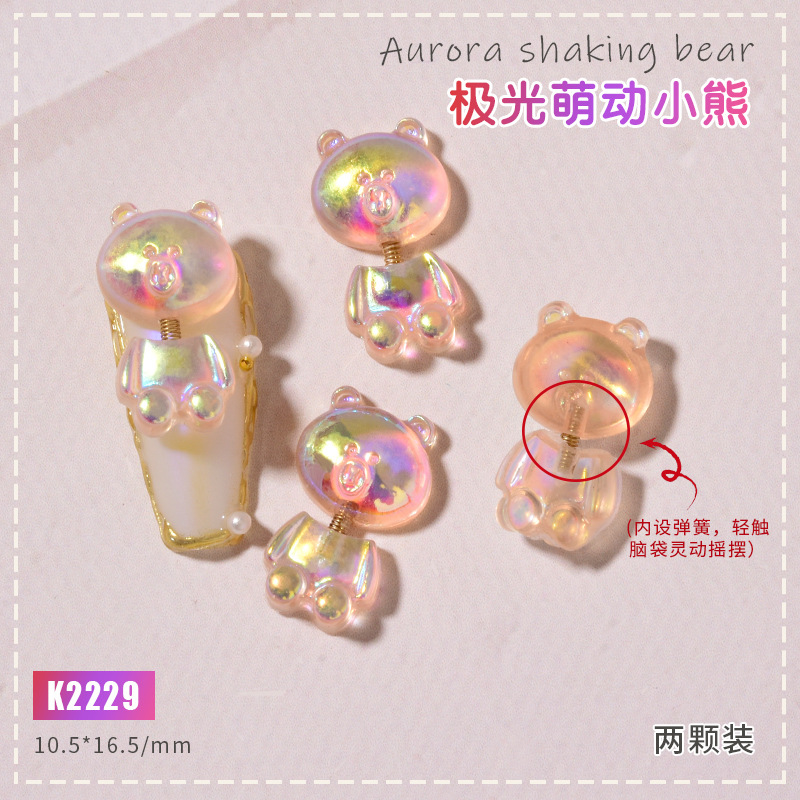 Premium Nail Art Decoration Cute 3D Candy Gummy Bear Nail Decoration Nail Art In Stickers&Decals