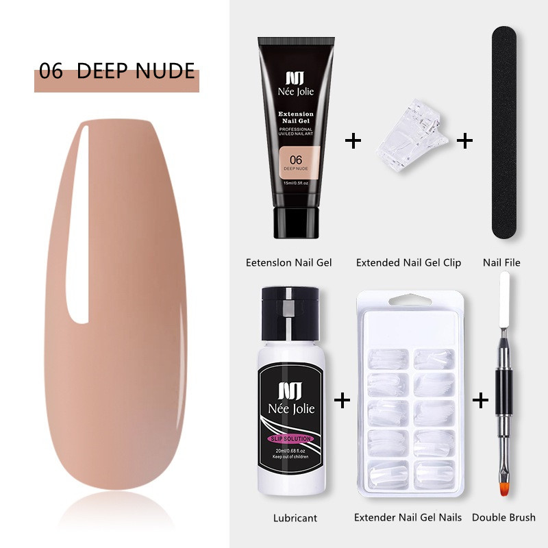 Gel Nail Polish Kit with Lamp 12 Colors Nail Polish Kit with 6W Nail Dryer Earthy Color