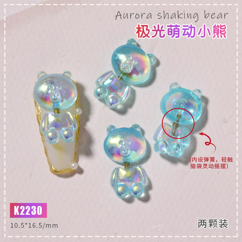 Premium Nail Art Decoration Cute 3D Candy Gummy Bear Nail Decoration Nail Art In Stickers&Decals
