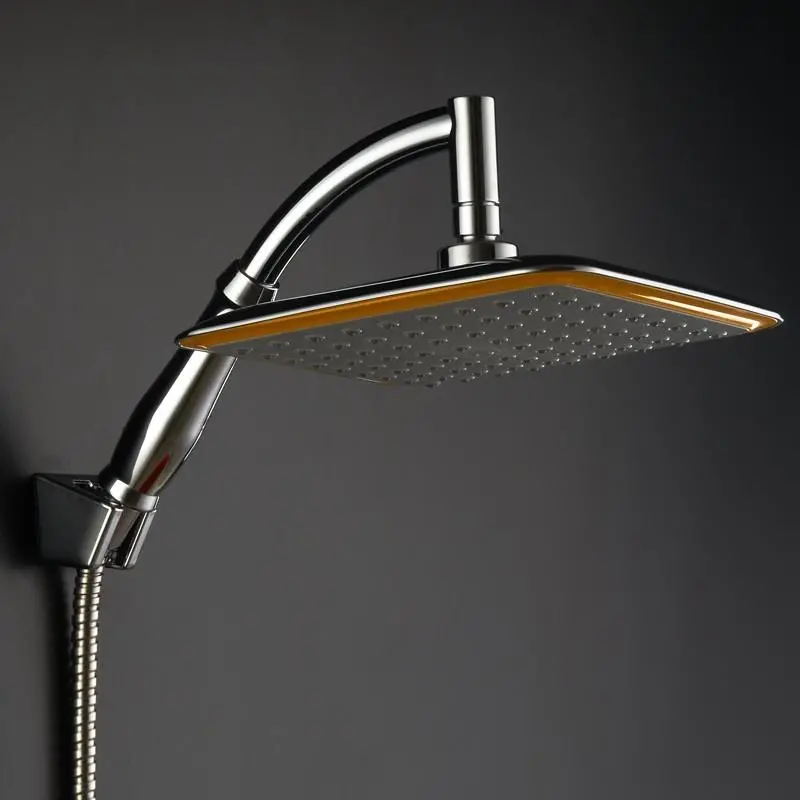 9 Inch Square Angle Bathroom Rainfall Pressurize Wall Mount Top Rainfall Shower Head