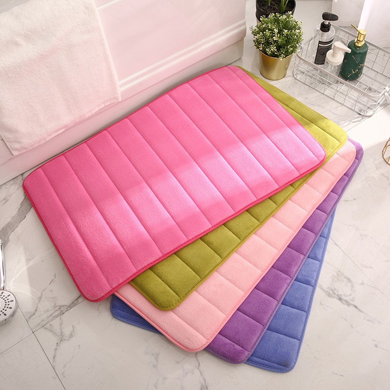Memory Foam Mat Absorbent Pad Non-slip Rugs Bathroom Shower Bath Mats Carpet Living Room