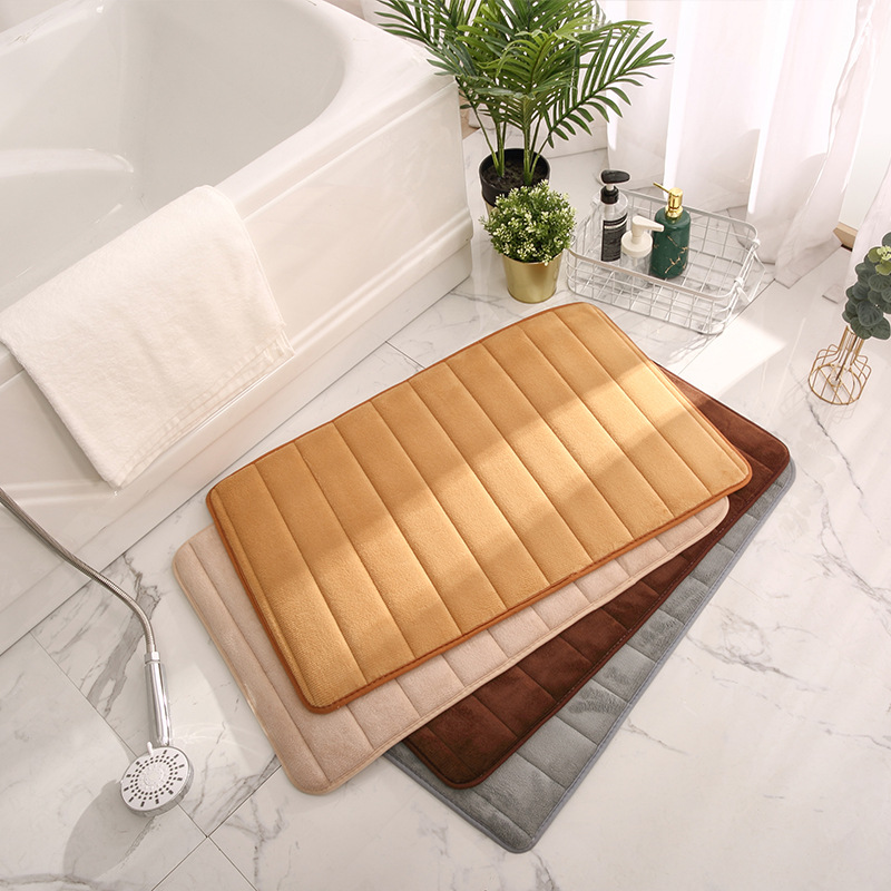 Memory Foam Mat Absorbent Pad Non-slip Rugs Bathroom Shower Bath Mats Carpet Living Room