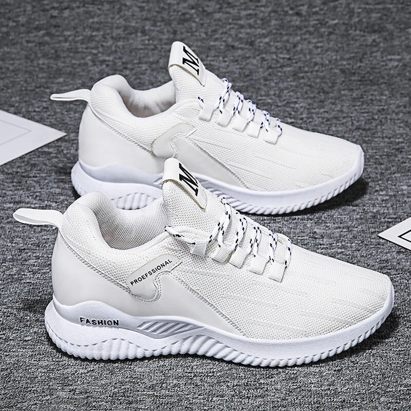 Men Knitted Fabric Breathable Sport Casual Running Sneakers