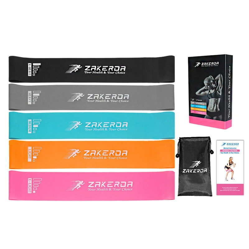 5-40LB Yoga Resistance Bands Home Fitness Pull Band Strength Training Elastic Belt