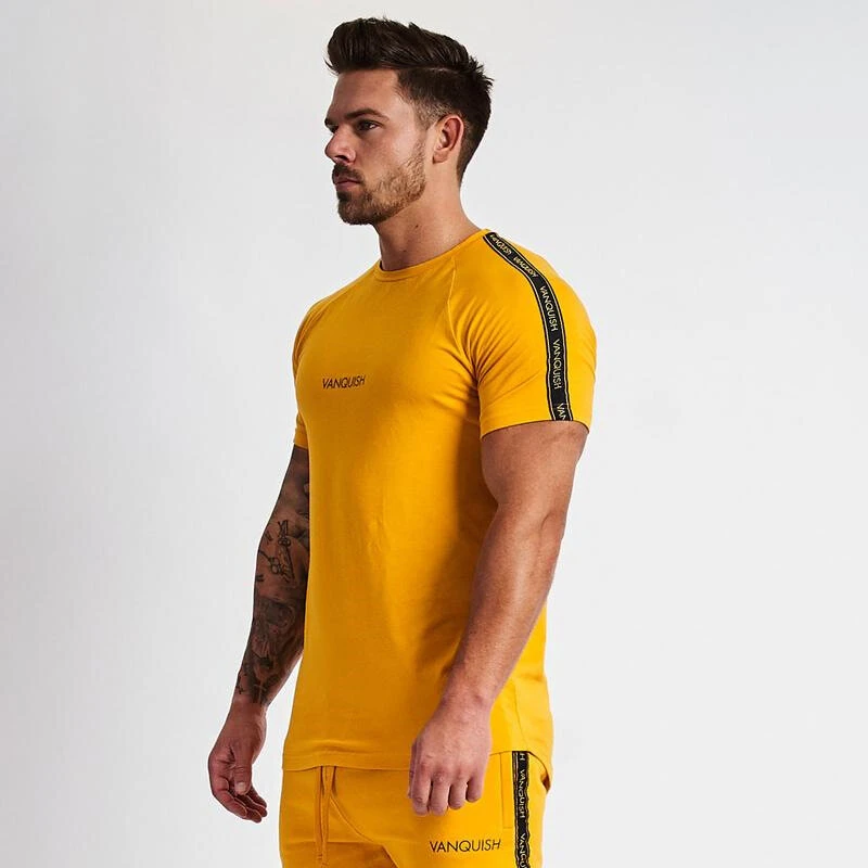 Summer men's sports fitness leisure quick-drying clothes running sports breathable top