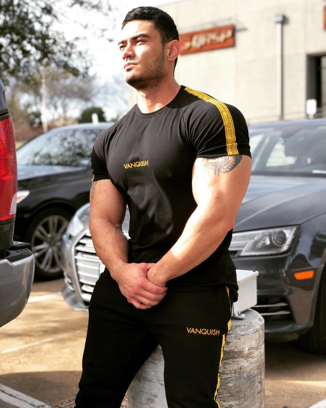 Summer men's sports fitness leisure quick-drying clothes running sports breathable top