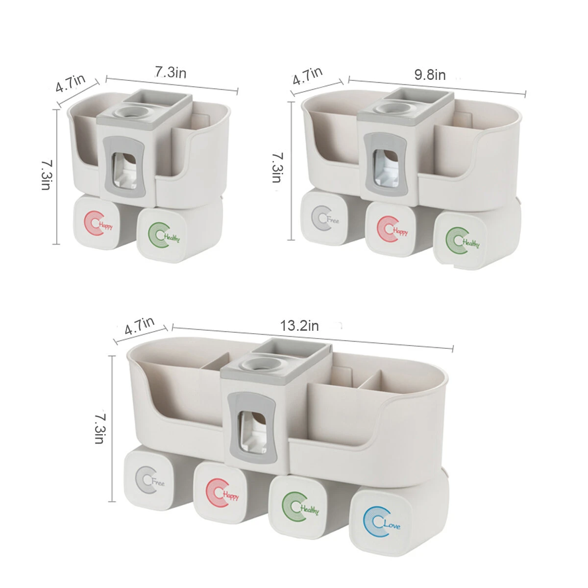 Mulitfunction Toothbrush Holder Wall Toothpaste Squeezer Dispenser Bathroom Accessories Storage Rack
