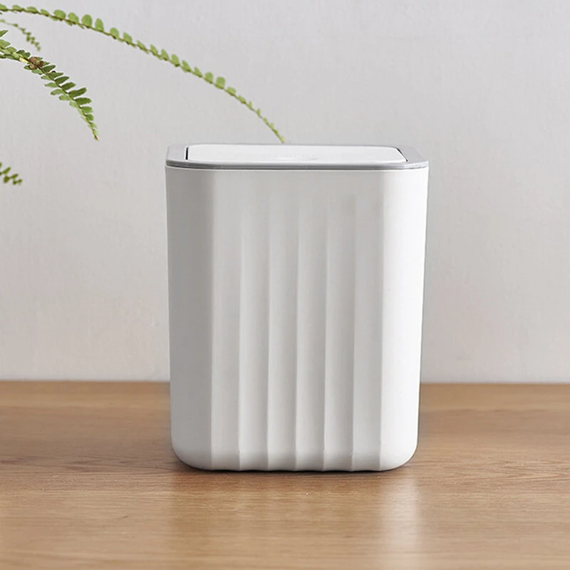 Desktop Mini Trash Can Press Type Garbage Can Waste Container for Office Home