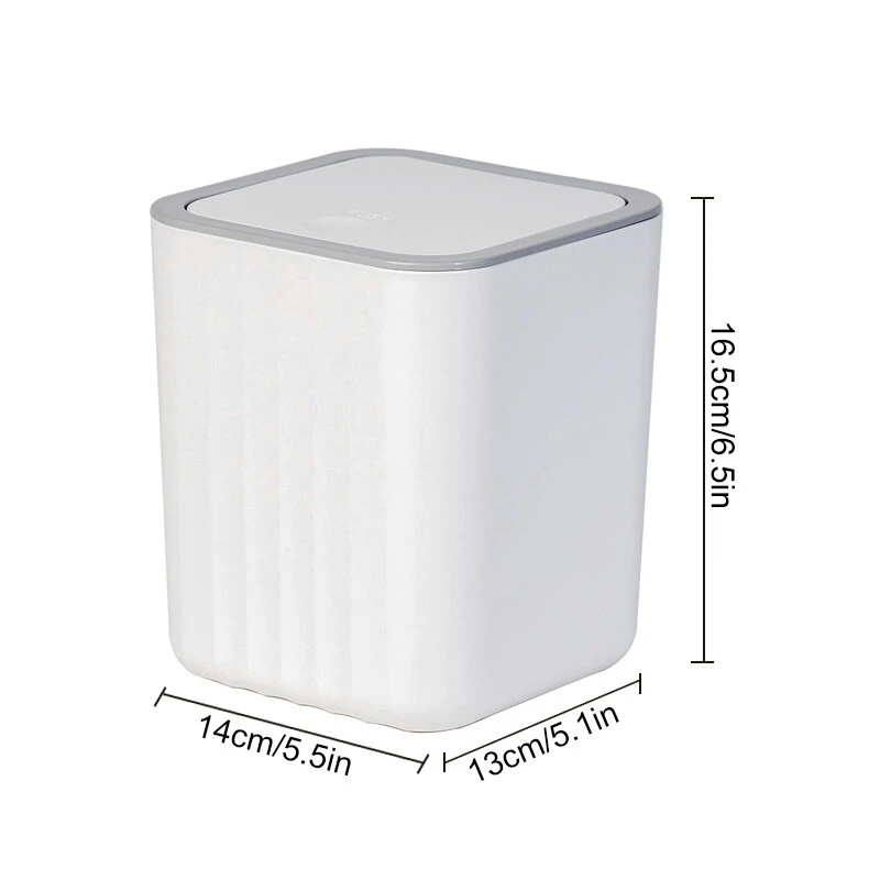 Desktop Mini Trash Can Press Type Garbage Can Waste Container for Office Home