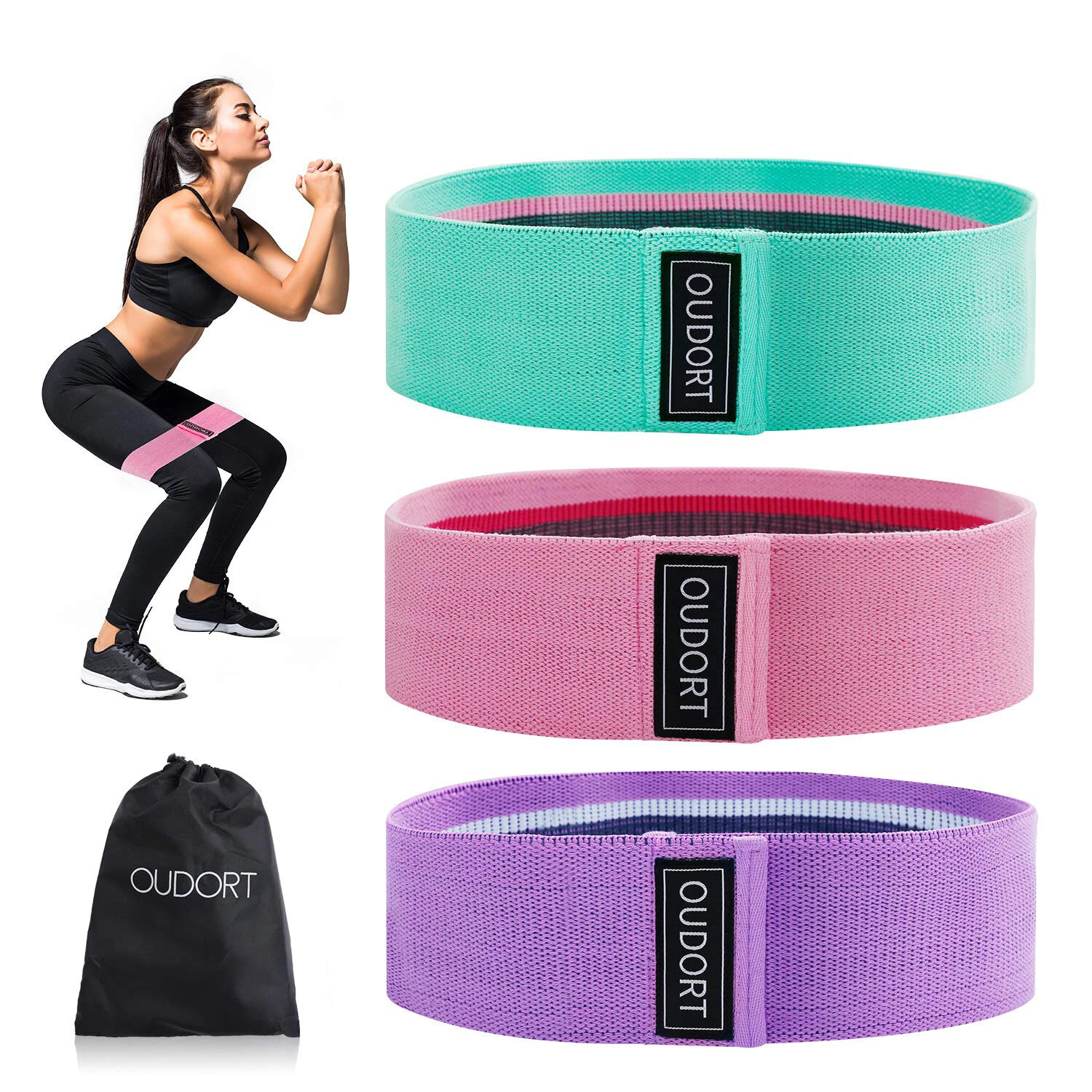 3PCS Resistance Loop Exercise Resistance Bands Elastic Pull Rope Latex Fitness Yoga Band