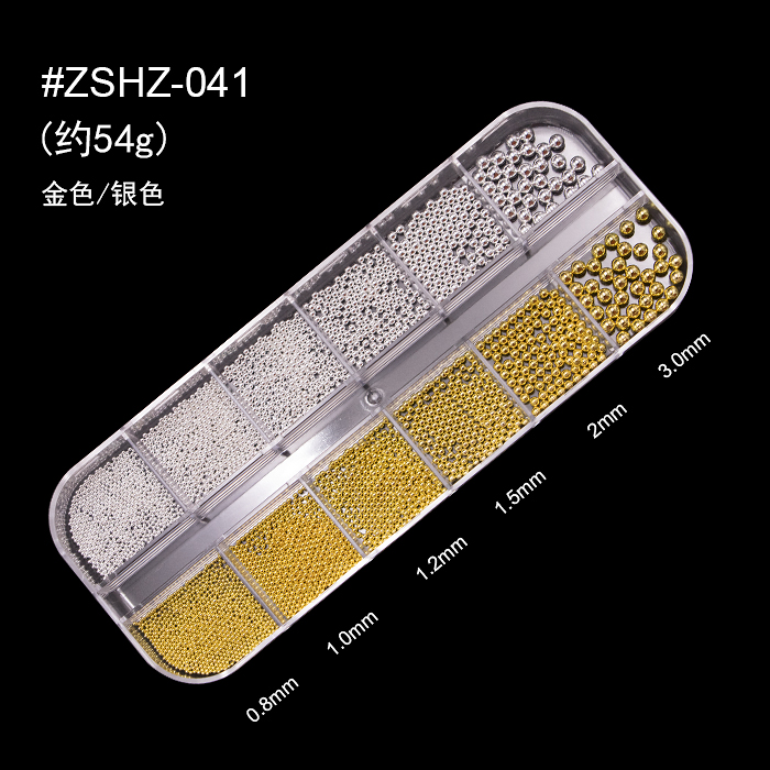 3D Nail Art Pearl Mermaid Pearl Luxury Gold And Silver Colored Pearls Nail Art Decoration