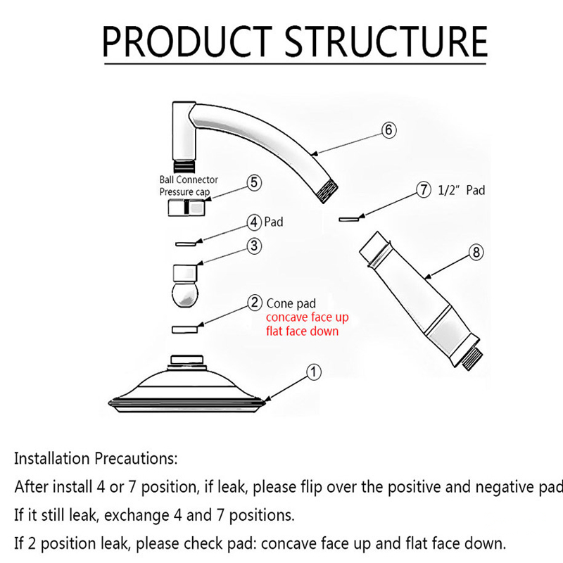 Shower Head Water Saving Rain Handheld Shower Big High Pressure Bathroom Rainfall Shower Shower Head