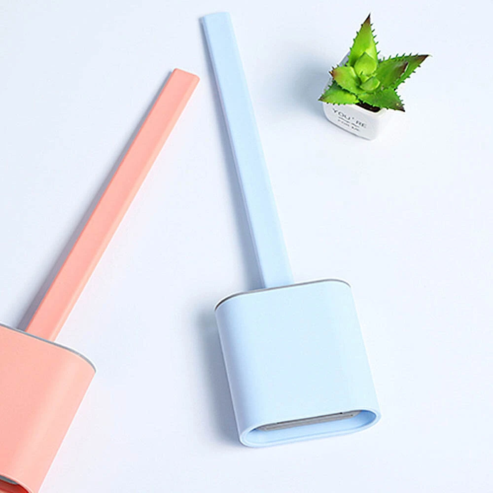 Soft Rubber Long Handle Toilet Brush Anti-skid TRP Brush Head Bathroom Toilet Cleaning Brush